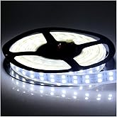 LEDENET LED Light Strip White 6000K Double Row 600LEDs SMD 5050 LED Flexible Strip Lighting DC 12V Dimmable Light Waterproof IP67 Outdoor Use 16.4ft