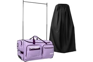 Fanwoli 23" Dance Bag with Garment Rack and Privacy Cover | Upgraded Stable System & Fabric | More Lightweight & Wear-Resistant | Ideal Competition Duffle Bag for Dancers Livestreamer Athletes