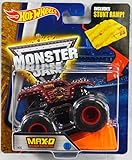 Hot Wheels Monster Jam Max D Maximum Destruction Red 2016 New Look! Includes Stunt Ramp! #35