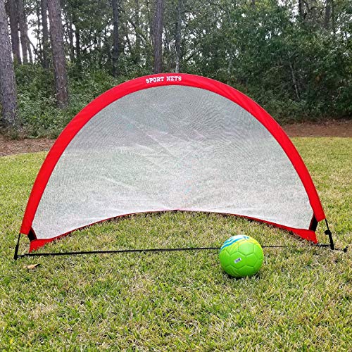 image for Hit Run Steal Sport Nets Portable Pop-Up Soccer Goals - Set of Two Soc