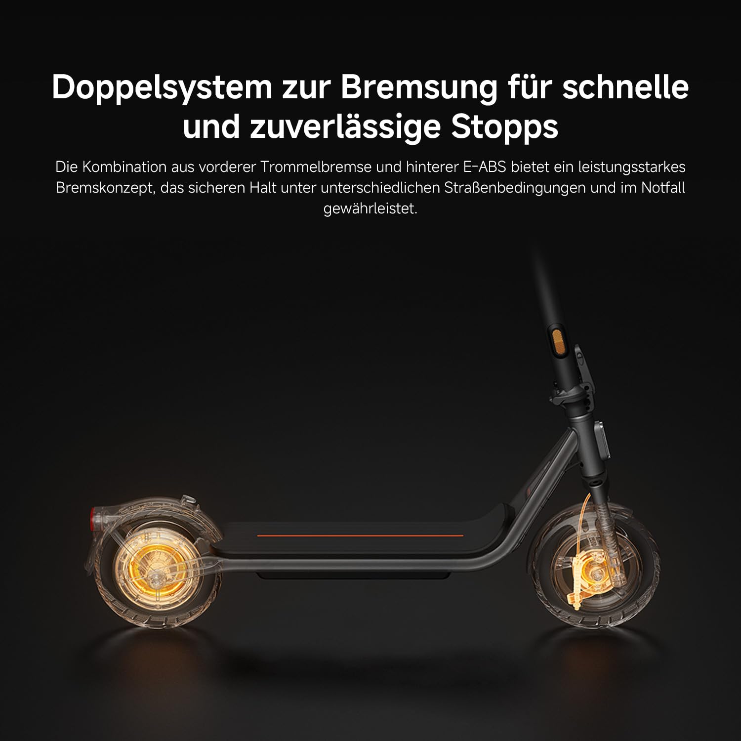 Xiaomi E-Scooter 6 Lite mit Deutscher Straßenzulassung, Dual-Federung vorn, 25 km Reichweite, 10"-Luftreifen, 500 W Spitzenleistung, Bremsen vorn Trommel & hinten E-ABS, faltbar, mit App Control 5