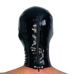 Black Latex Micropores Hood Mask,Rubber Masks with