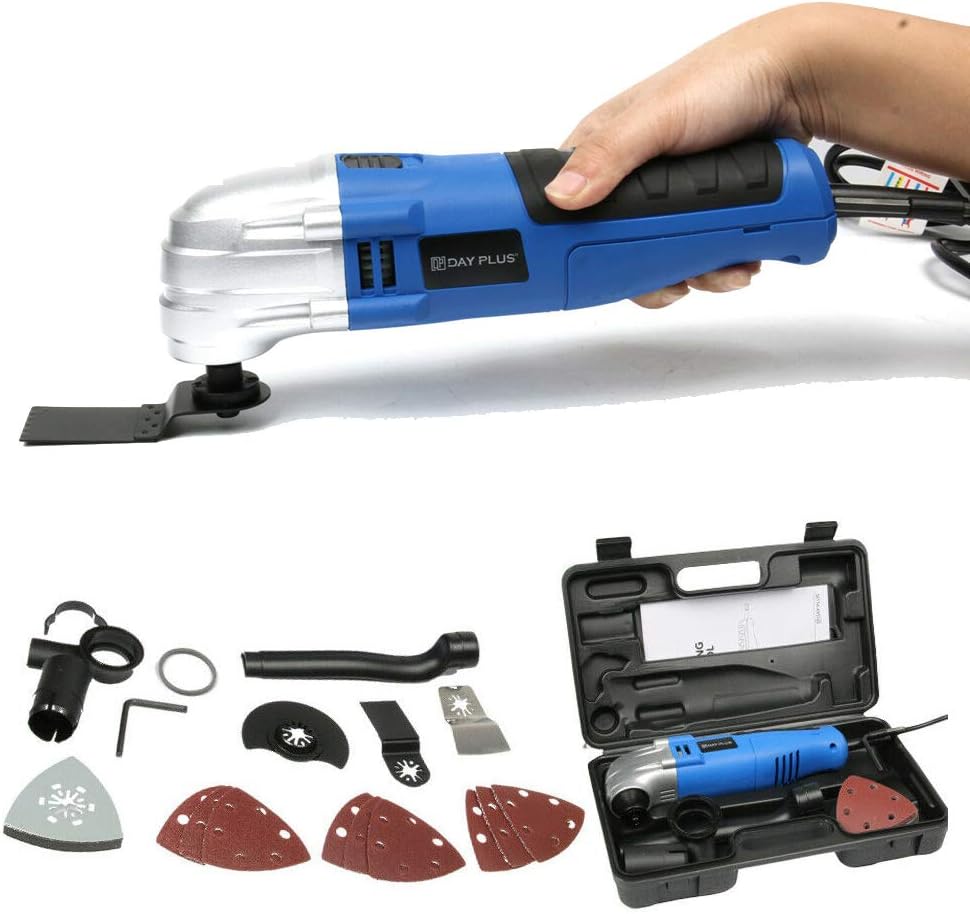 180W Oscillating Multitool Saw Compact Design, 21000rpm Variable Speed Control - 17Pc Accessory Kit, Multi Purpose For Sanding Scraping Cutting Polishing Grinding Grout Removal