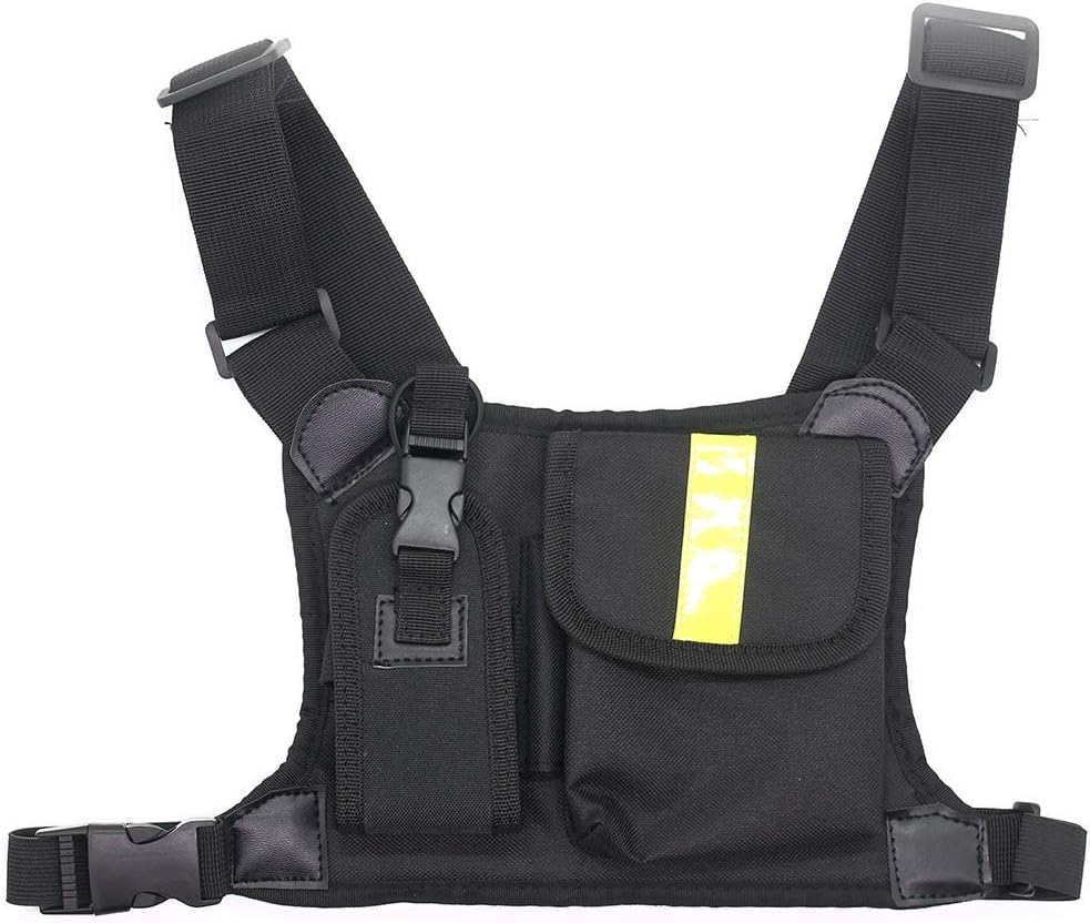 Radio Chest Harness Chest Front Pack Pouch Holster Vest Rig for Two Way Radio Walkie Talkie by Xunbin(Chest Front Pack D) …