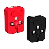 2 Pack 3 in 1 Multi Retractable Charging