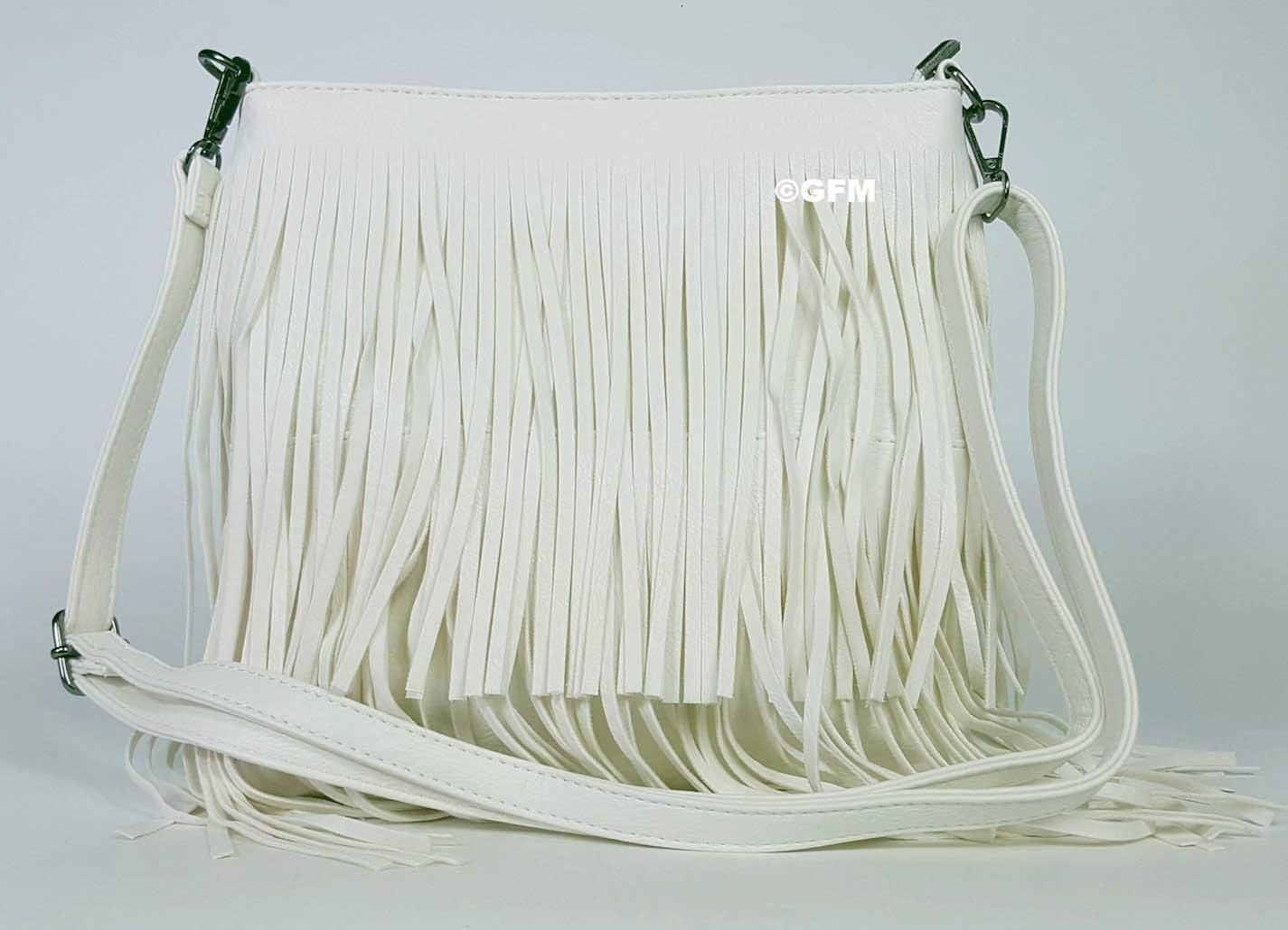 GFM® Faux Leather Tassel Bag With Soft Fringes Tassels on Both Sides Shoulder bag - Image 3