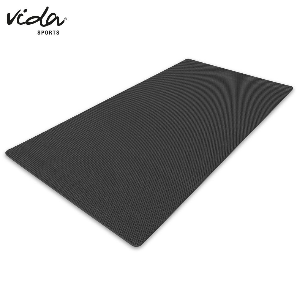 LILENO SPORTS Bodenschutzmatte (90x200 cm) - extra wiederstandsfähige Laufband Matte 8 mm Dicke - Fitness Unterlegmatte für Crosstrainer, Rollentrainer und andere Fitnessgeräte 3