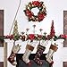 Valery Madelyn 21 inch Large Christmas Stocking Personalized, Luxury Burgundy Gold Velvet Christmas Stockings with Baroque Sequins and Faux Fur, Themed with Tree Skirt (Not Included)