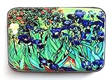Van Gogh Irises Art RFID Secure Data Theft Protection Credit Card Armored Wallet