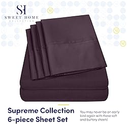 King Size Bed Sheets - 6 Piece 1500 Supreme