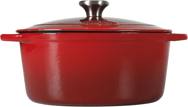710839 Schmortopf Gusseisen, Creme/Rot, Gusseisen, Rouge/Crème, 33 x 25 x 13,5 cm