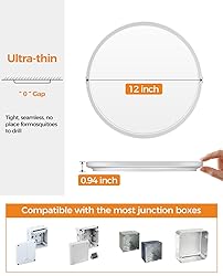 6PACK LED Flush Mount Ceiling Light Fixture, 12Inch