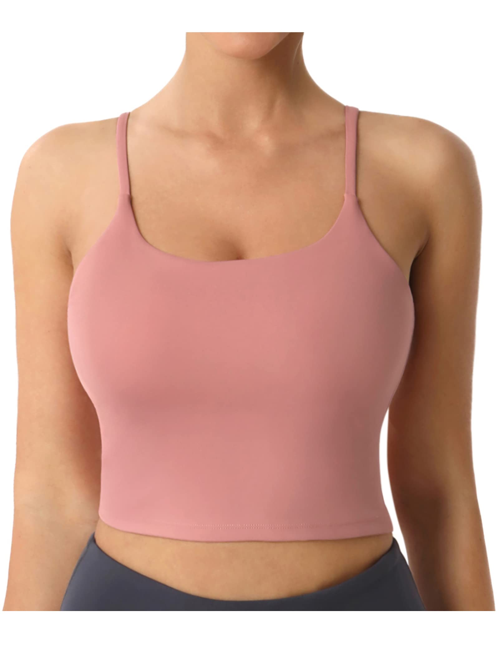 AUROLA Influence Longline Strappy Workout Halter Tops For Woen