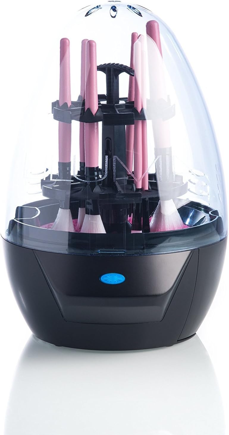 Lilumia 2 Makeup Brush Cleaner Device (Matte Black) - Electronic Cleaning Machine Keeps Cosmetic Makeup Brushes Soft & Clean with the Push of a Button