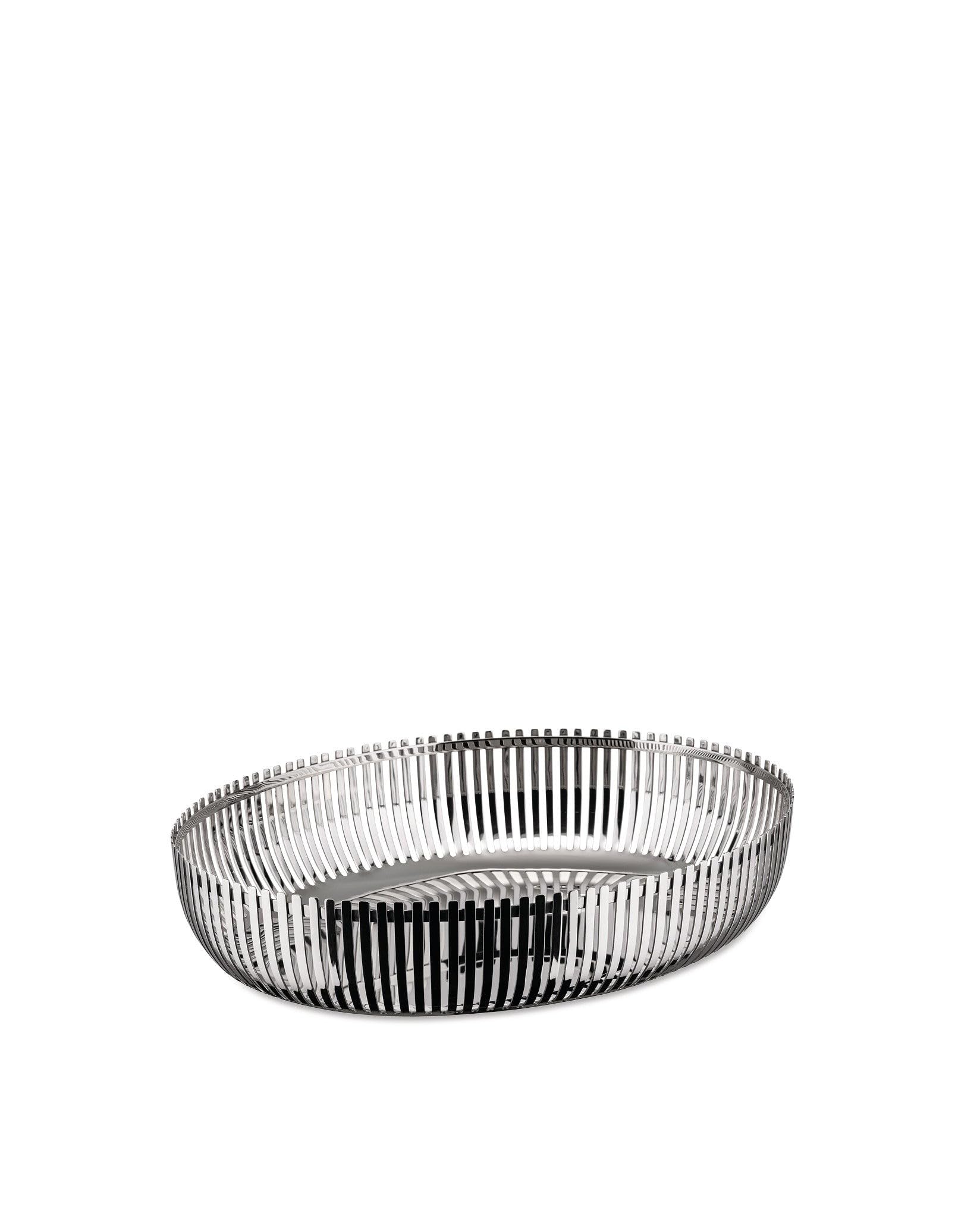 Alessi PCH06/26 - Design Oval Fruit Bowl, 18/10 Stainless Steel, 26 cm