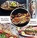 ROMANTICIST Non Stick Extra Large Fish Grill Basket for Grilling Any Fish Up to 16-4pc Heavy Duty Stainless Steel Grill Accessories Set - Grilling Basket Spatula Fork Tongs - Grill Gift for Men