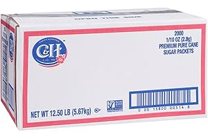 C&H Sugar Packets, 0.1 Ounce (Pack of 2000)