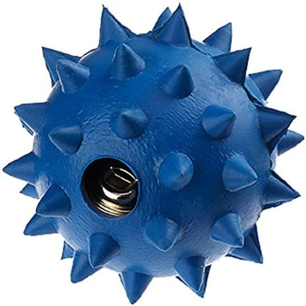 CLASSIC Pet Products Rubber Spike Ball with Bell, Large, 90 mm, Blue