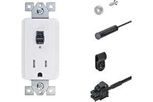 Docking Drawer Safety Outlet for Appliance Garages, 15 amp, Magnetic Switch, Turns Power Off with Switch