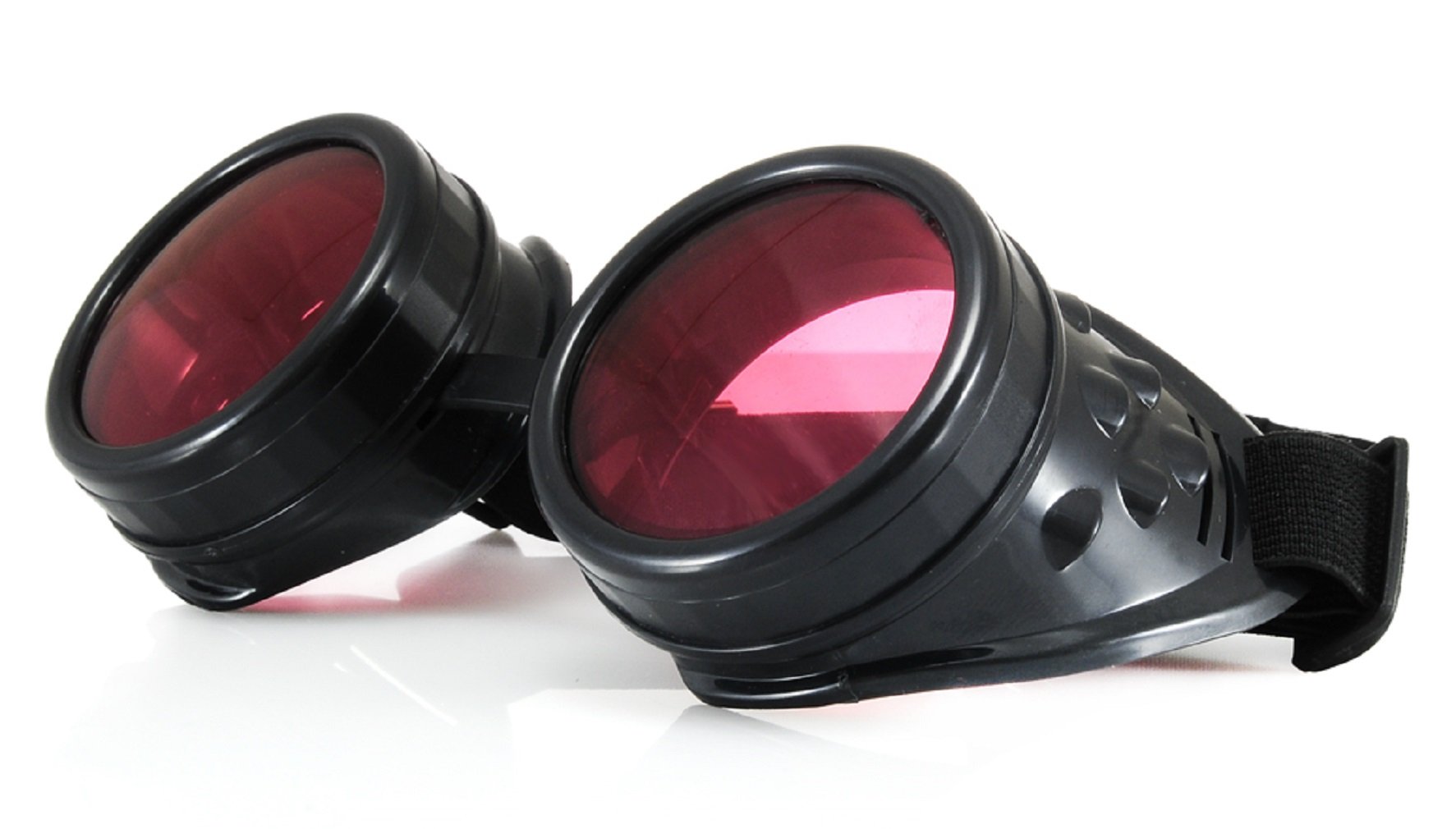 4sold Round Rave Novelty Cosplay Steampunk Goggles UK Ultra Premium Quality Steampunk Goggles Cyber Glasses Glasses Victorian Punk Style Welding Cosplay in a Gothic Style Goth Rustic Rivet Vintage