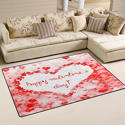 Home & Garden Bicycle Red Heart Balloon Valentine Round Carpet Area
