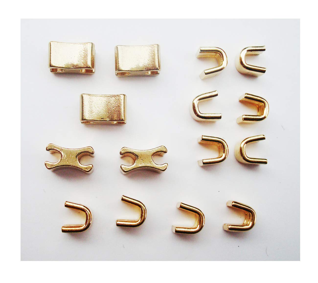 Solid Brass Golden Zipper Top Stop and Bottom Stop,Zipper Repair Kit,Zipper Slider Retainer (#8)