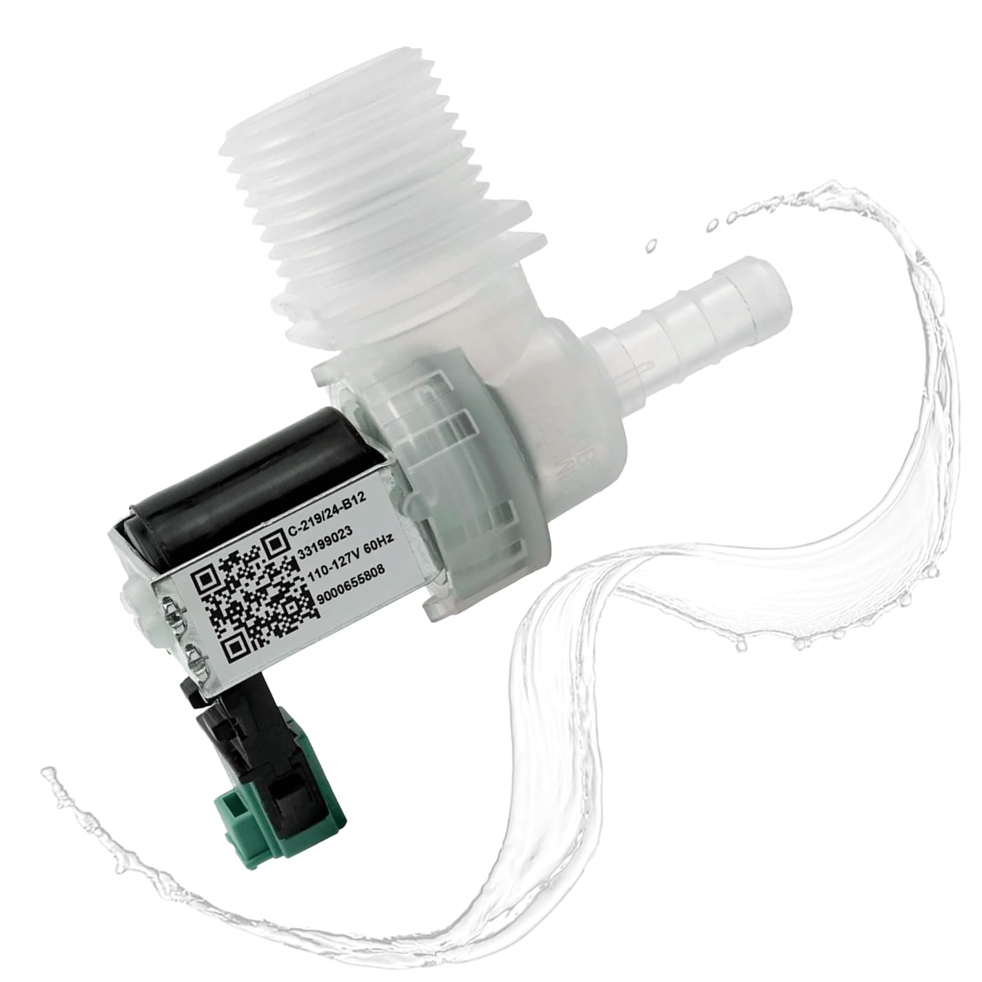 Photo 1 of 10023852 OEM Dishwasher Water Inlet Valve Replacement for Bosch Thermador 628334, Replaces 00628334 33199023 AP7193108 AP5691117 PS8729241 9000655808 3278459 Part Updated Fix E15 E18 Error Codes