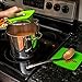 Premium Silicone Pot Holders for Kitchen - Easy to Clean Trivets for Hot Pots and Pans - This Kitchen Tool Works Well as Silicone Trivet, Hot Pads for Oven, Potholders (7x7 in, Green, 1 Pair)