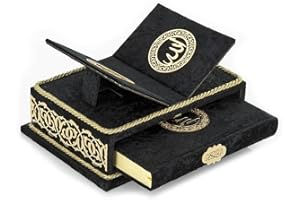 ihvan online, The Holy Arabic Quran Gift Set, Book Stand Holder, Desktop Quran Holder, Rehal, Velvet Covered Chest Rihal, Dec