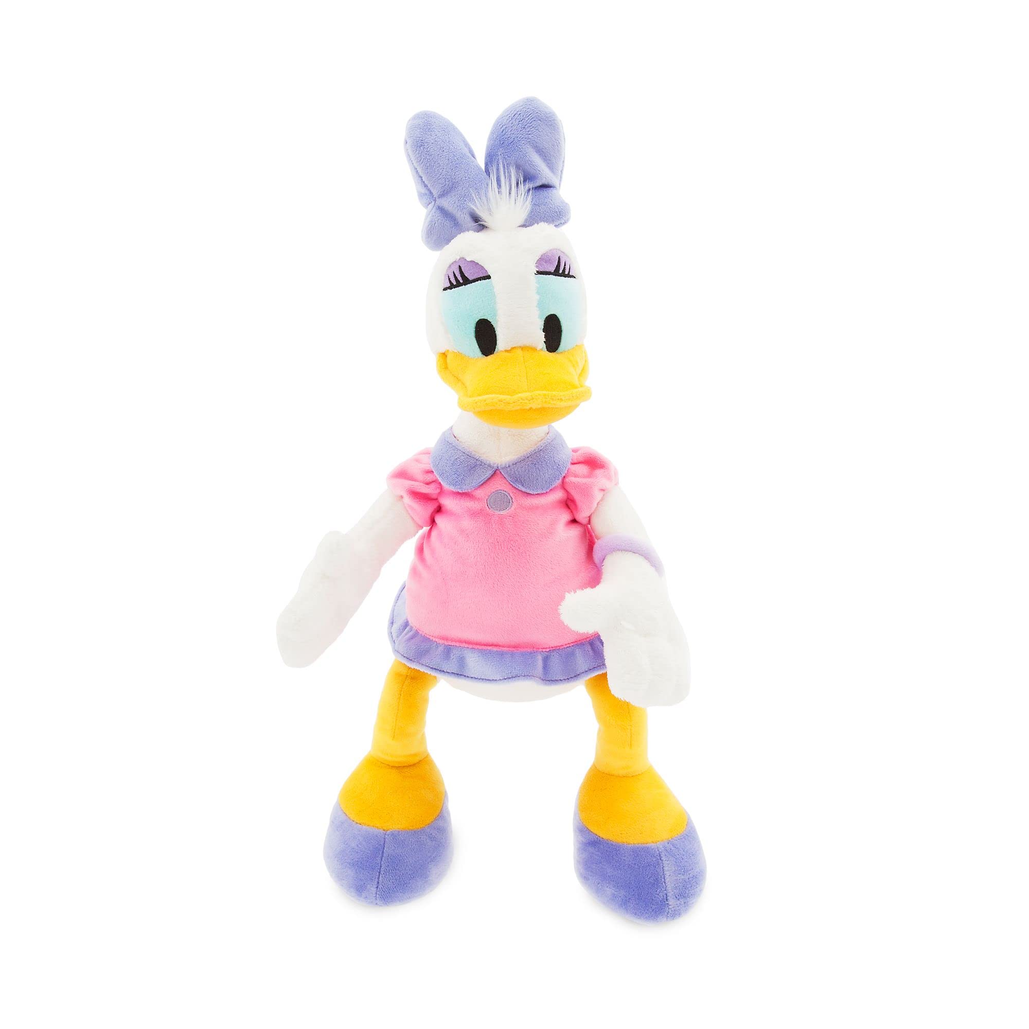 Disney Store Official Daisy Duck Medium Soft Toy for Kids, 45cm/13”, Cuddly Character with Soft Feel Finish and Embroidered Details - Suitable for Ages 0+
