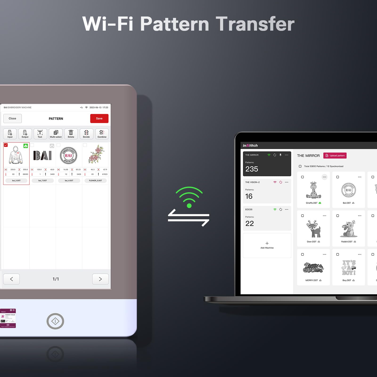 BAi The Mirror Embroidery Machine 15 Needles 20x14