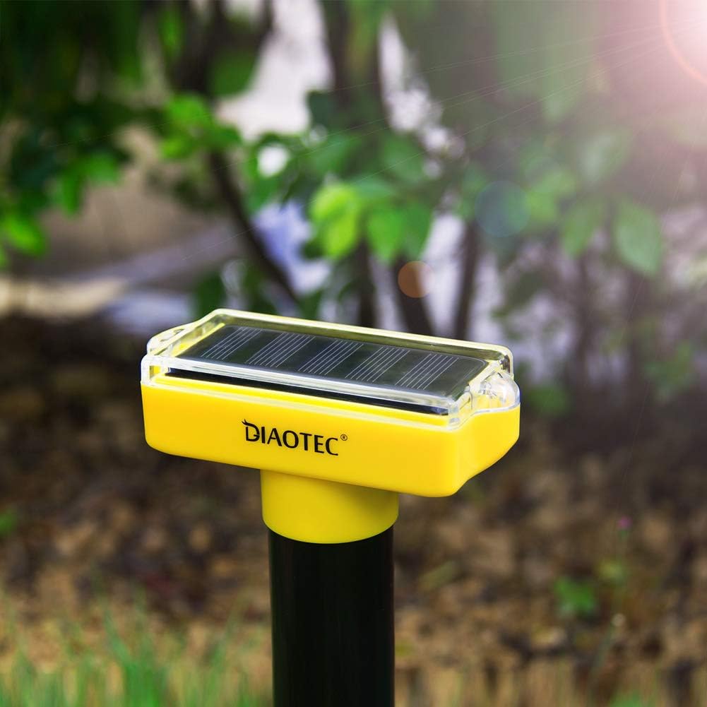 Diaotec 2Pack Mole Repellents Solar Powered Sonic Spike Vole Deterrent Pest Control Vole Repellent to Keep Rodents Away from Your Lawn and Garden : Garden & Outdoor