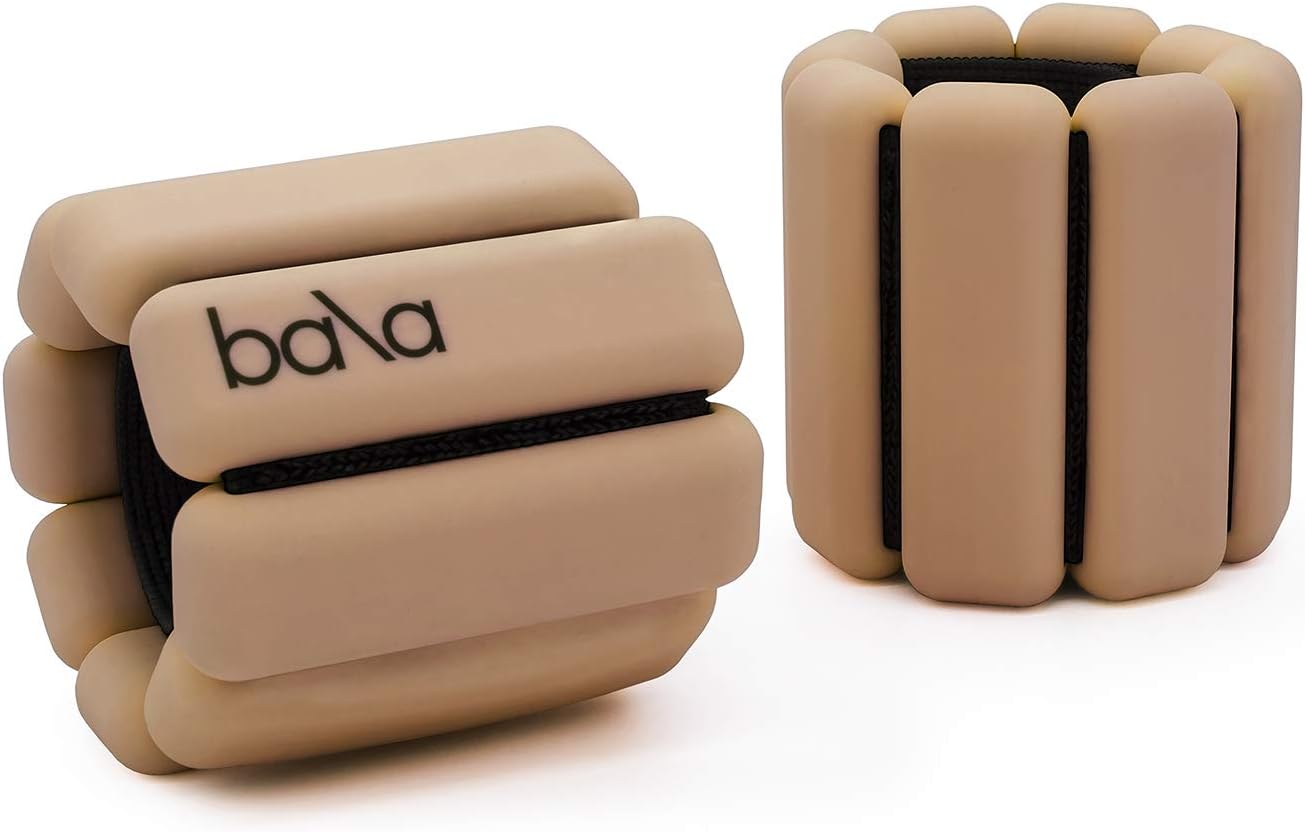 Bala Bangles | As Seen on Shark Tank | Fully Adjustable Wearable Wrist & Ankle Weights | Yoga, Dance, Barre, Pilates, Cardio, Aerobics, Walking | 1 Pound Each, 2 Per Set