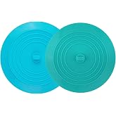tifanso 2PCS 6" Silicone Bathtub Drain Stopper &amp; Hair Catcher for Bathroom | Strong Suction Leak-Proof Seal, Prevents Hair Clogs, Easy to Clean, Fits Kitchen &amp; Laundry Drains, Durable Universal Fit