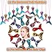 Qunan 84 Pcs Mermaid Party Favors Supplies Mermaid Tail Necklace Mermaid Bracelet Rings Hair Clip Sticker Gift Bag Mermaid Accessories Kit for Girls Mermaid Party Supplies