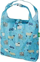 ECO CHIC Eco Chic Lightweight Foldable Reusable Bag 12L 15kg Sheep Blue