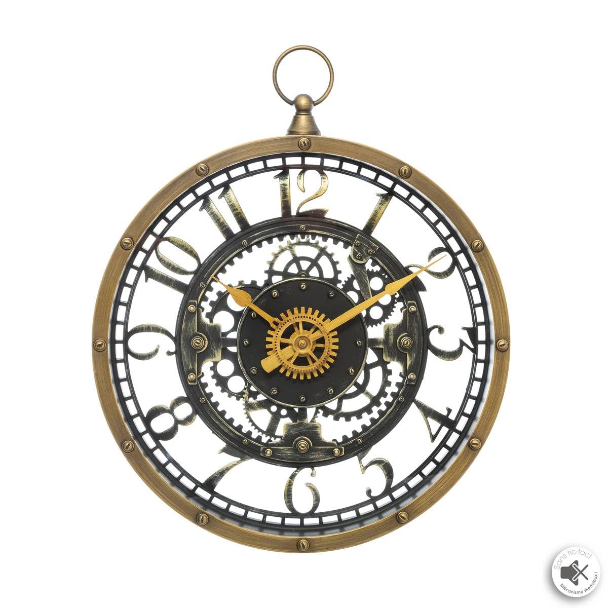 Atmosphera Wall Clock with Apparent Mechanism and Pocket Shape D 27 cm