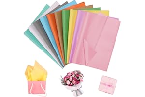 100 Sheets Tissue Paper 14 x 20 inch Tissue Paper for Gift Bags Colorful Gift Wrapping Papers for DIY Project Packaging Flora