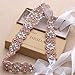 yanstar White Bridal Belts Wedding Dress Belts Sashes Handmade Rose Gold Beads Rhinestones For Bridal Gowns