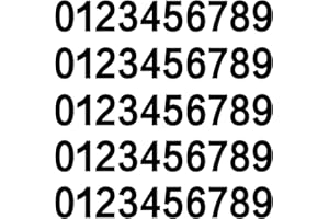 SIXQJZML 5 Sets 3 inch Mailbox Numbers Sticker 0-9 Decal Die Cut Classic Style Vinyl Waterproof Number Self Adhesive for Signs, Door, Cars, Trucks, Home, Address Number (Black)