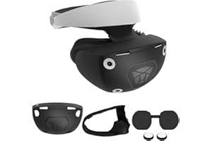 KANG YU Compatible with PSVR2, Lens Protector Cover, Black VR Silicone Face Cover Compatible with PS VR2, VR Shell Anti-Scratch Protective Case Compatible with PlayStation VR2
