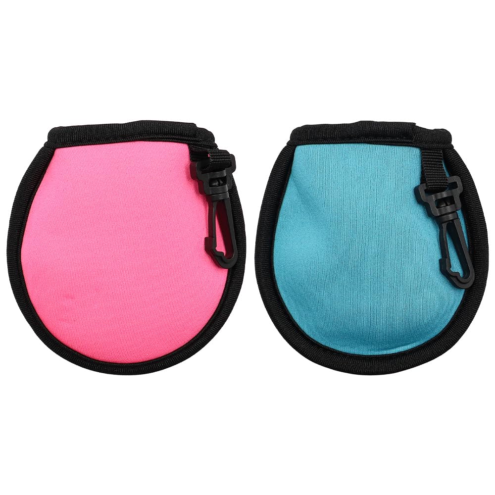 Tiardey 2Pack Golf Ball Cleaner Pouch with Carabiner Golf Accesorries Washer Pocket Waterproof Bag for Golf Carts Belt Golf Bag