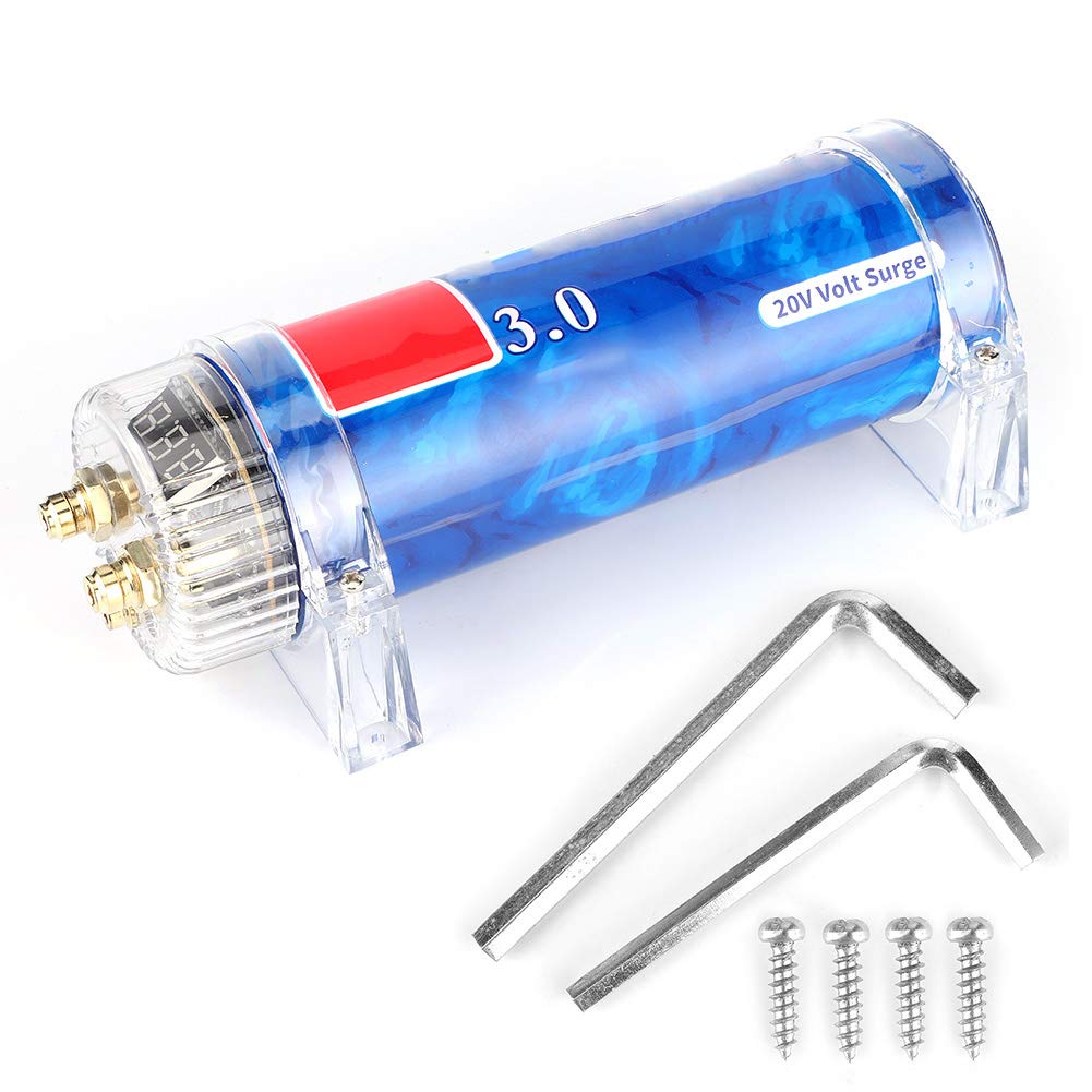 Hlyjoon Car Capacitor, 3.0 12V DC, 2 Channels, HLYJ-2CH12V, Hlyjoonh2d9wvu8tr