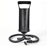 Hand Pump - Double Quick Air Pump for Inflatable, Hand Held Air Pump Rapid Inflation Portable Manual Air Pump with 3 Nozzle for Outdoor, Swimming Ring, Mattress, Pool Floats, Inflatable Toys