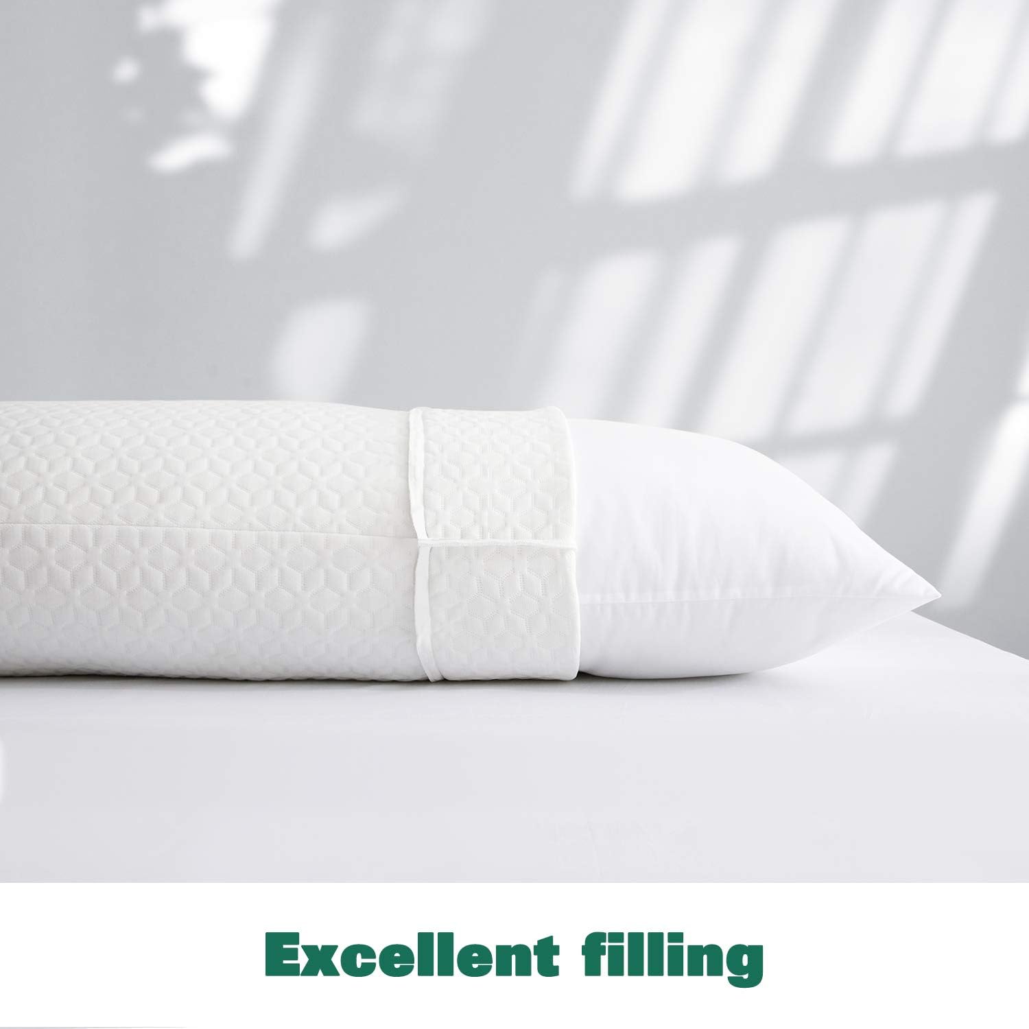 Yalamila Full Body Pillow Set for Adults, Soft Long Bed Pillow, Body Piilows Set with Pillowcase, Removable Zippered Bamboo Cover Cooling Breathable, 20x54 inch, Body Pillow Insert with Cover: Home & Kitchen