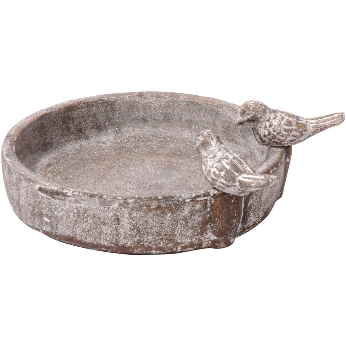 Dobar Classic Bird Pool Oasis - Grey Concrete Bird Bath & Pool 24.5 cm - For Balcony, Garden & Patio