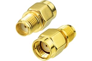 Superbat SMA Adapter RP-SMA Male to SMA Female Coaxial Adapter Connector SMA Adapter Kit 2Pcs for Wi-Fi Antenna Router FPV Dr