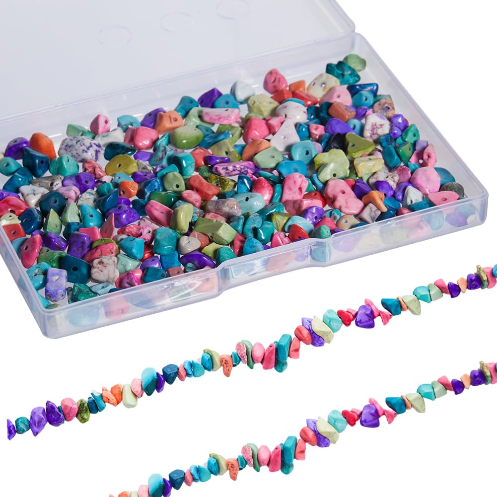 SUNNYCLUE 2 Strands Turquoise Chips Bulk Turquoise Chip Stones Gemstone Chips Bulk Healing Energy Gemstone Bead Lucky Turquoise Irregular Stone Beads for jewellery Making Garden Vase Plants Home Decor