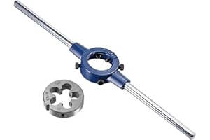 uxcell 5/8-18 UNF Threading Die Set with 38mm Die Holder and Wrench, Adjustable for Bolt Thread Repair