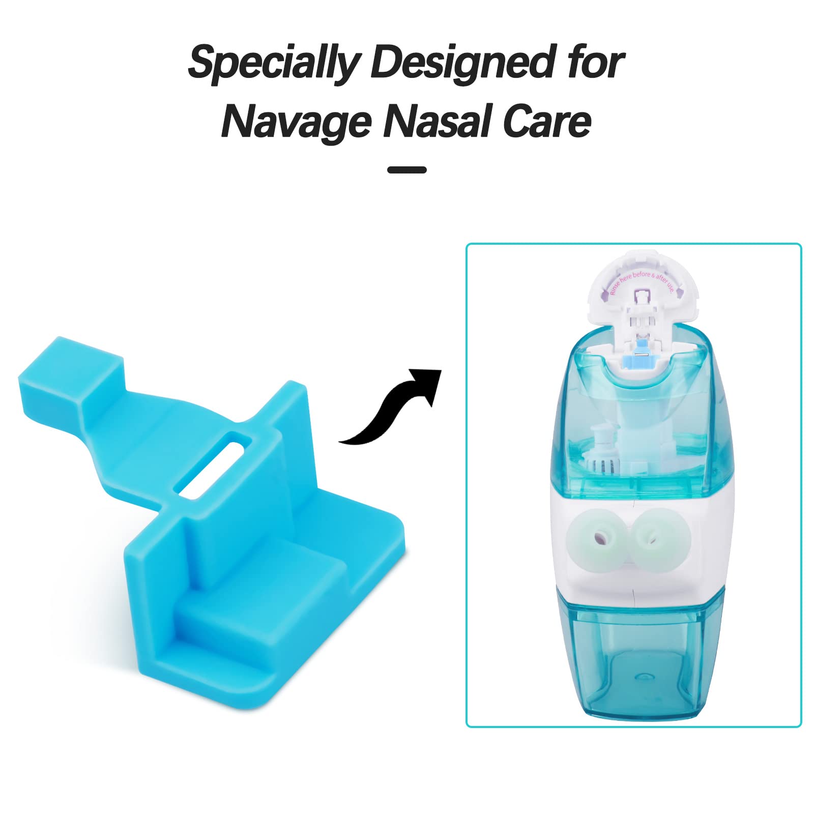Silicone Saltwater Pods Refills Accessories Compatible with Navage Nasal Care - Save Saltwater Pods for Easy Operation (10 Pack-Blue)